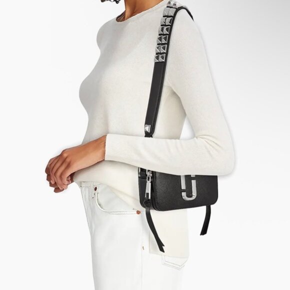 Marc Jacobs The Studded Snapshot Black Camera Bag NEW - Picture 2 of 13